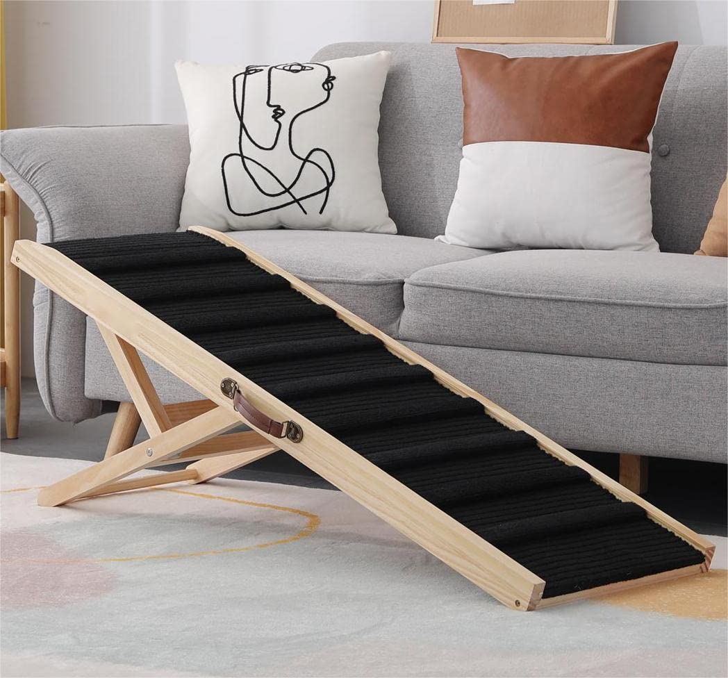 Large Dog Pet Ramp Stairs for Bed Car Truck Couch SUVDog Pet Ramp for Small Large Dogs Pets to Get on High Bed Truck Couch Sofa