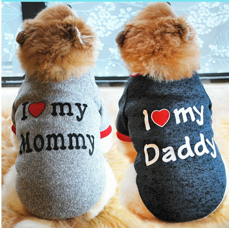 Thick Fleece Pet Clothes for Spring and Autumn