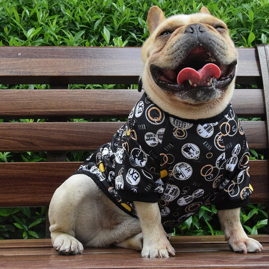 Printed Pet Clothes for Spring and Autumn Dogs