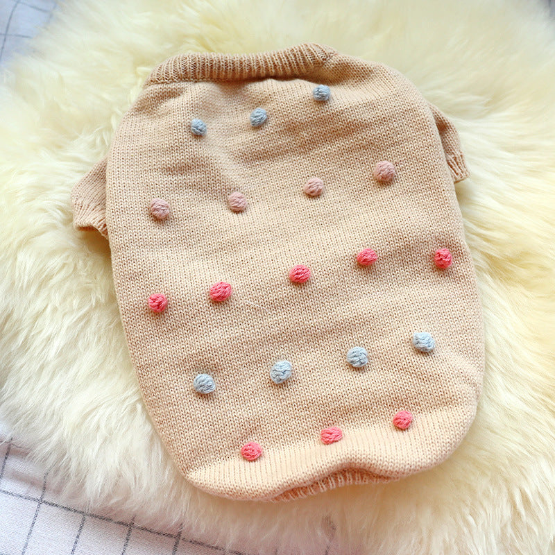 Warm French Cow Two-Legged Pet Clothes for Autumn/Winter