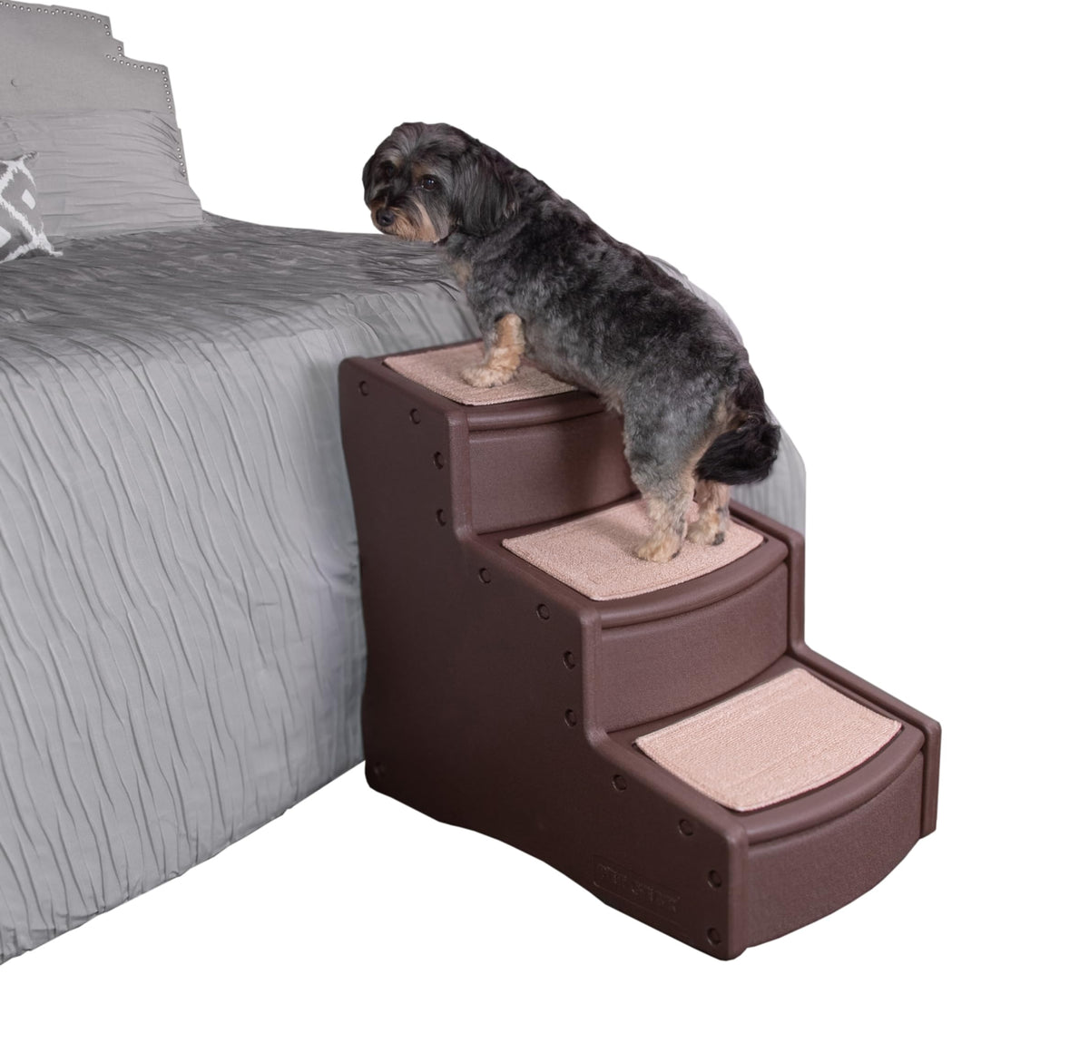 Pet Gear Easy Step III Pet Stairs 3 Step for Cats/Dogs Removable Washable Carpet Treads for Pets Up to 150lbs No Tools Required Available in 6 Colors