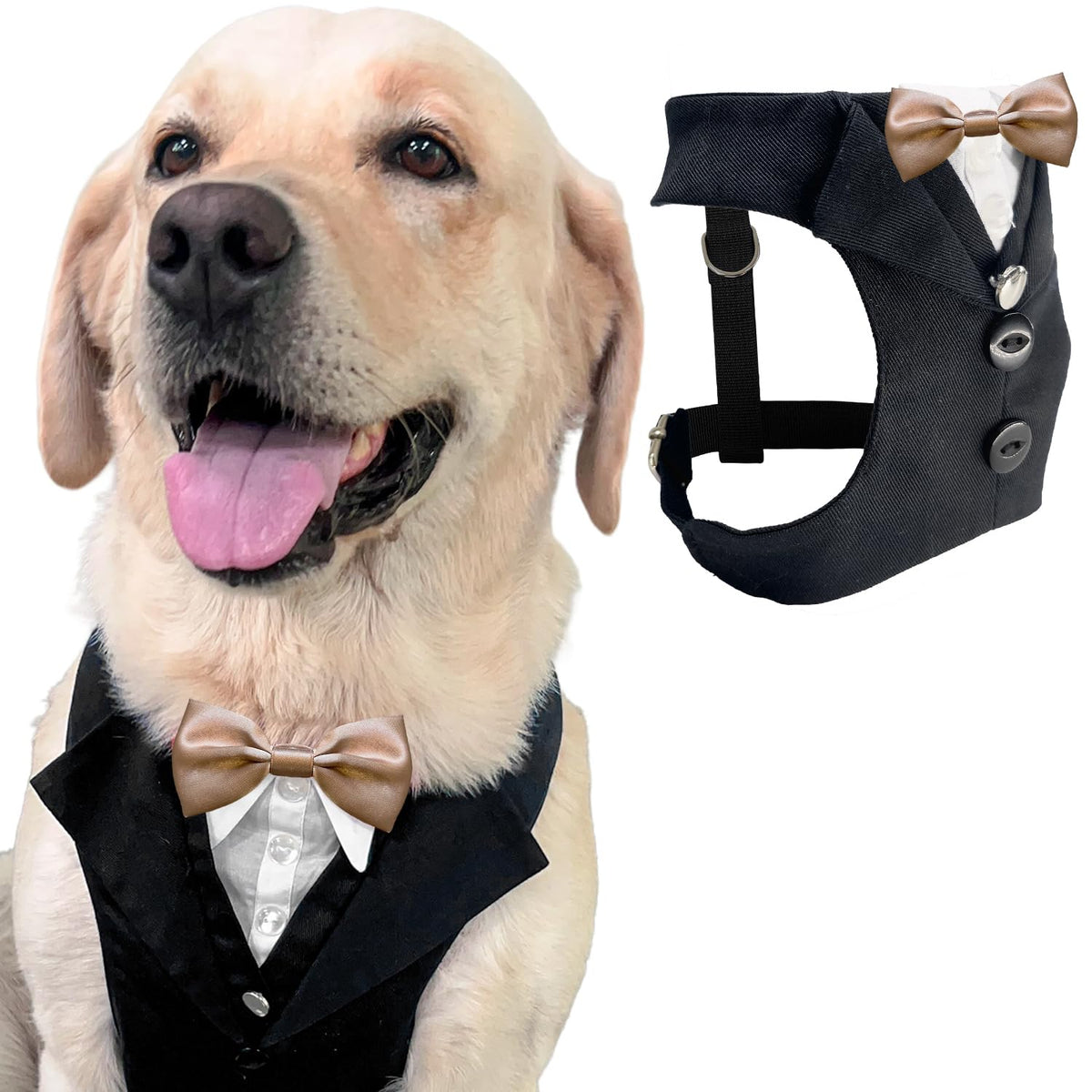 AVERYDAY Dog Tuxedo For Wedding Outfit Aesthetic Dog Suit and Tie for Birthday Halloween Cosplay Christmas Party Formal Wear Dog Costumes with Bowtie Dog Tuxedo for Small Dogs to Large Dogs Male