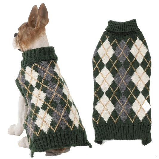 HAPEE Pet Clothes The Diamond Plaid Cat Dog SweaterDog AccessoriesDog ApparelPet Sweatshirt