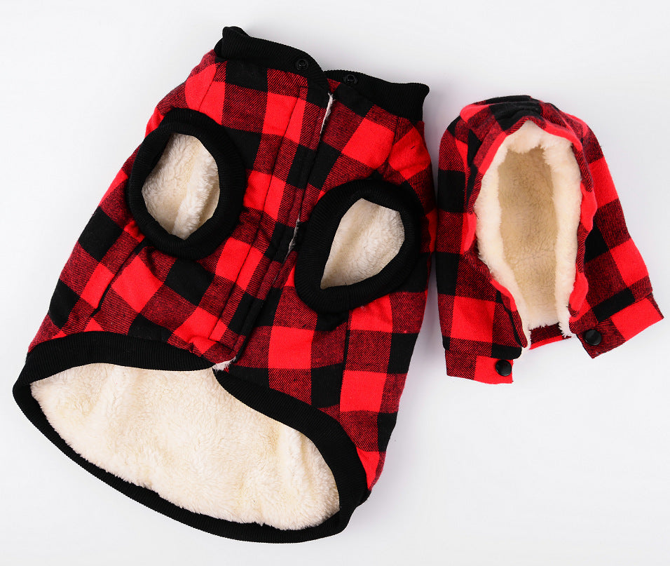Hooded Pet Clothes - Thick Dog Vest - New Style
