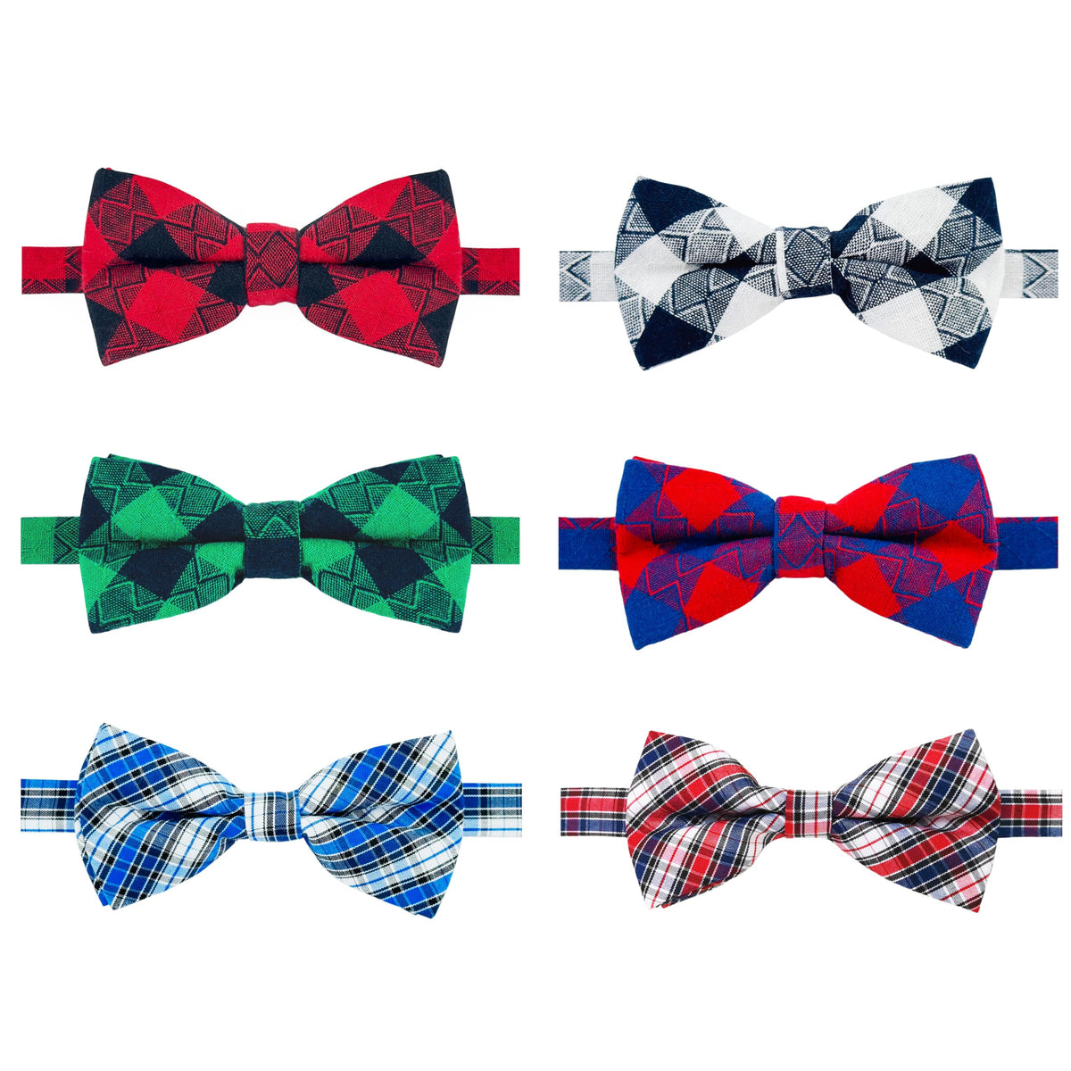 KOOLMOX Dog Bow Ties for Small Dogs 6PCS Adjustable Plaid Cat Collar Bowties for Puppy Medium Litte Girl Boy Female Male Pet Dog Birthday Wedding Birthday Photography Grooming Dog Bows